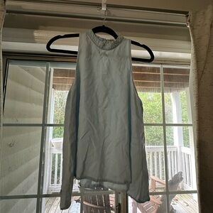 Light Denim Asymmetrical Tank Top